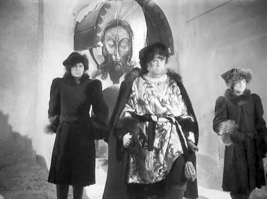 Георгий Вицин в роли опричника в художественном фильме Сергея Эйзенштейна «Иван Грозный» (1944)