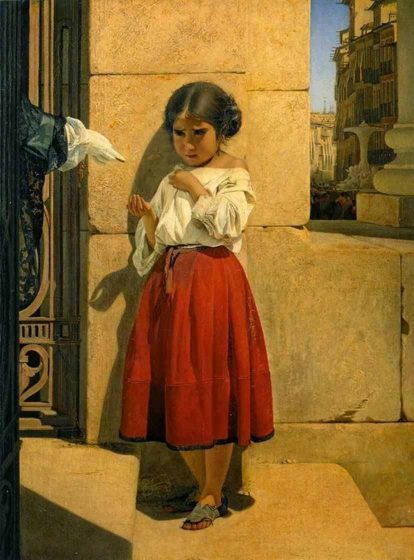 Евграф Сорокин. Нищая девочка-испанка. 1852. ГТГ