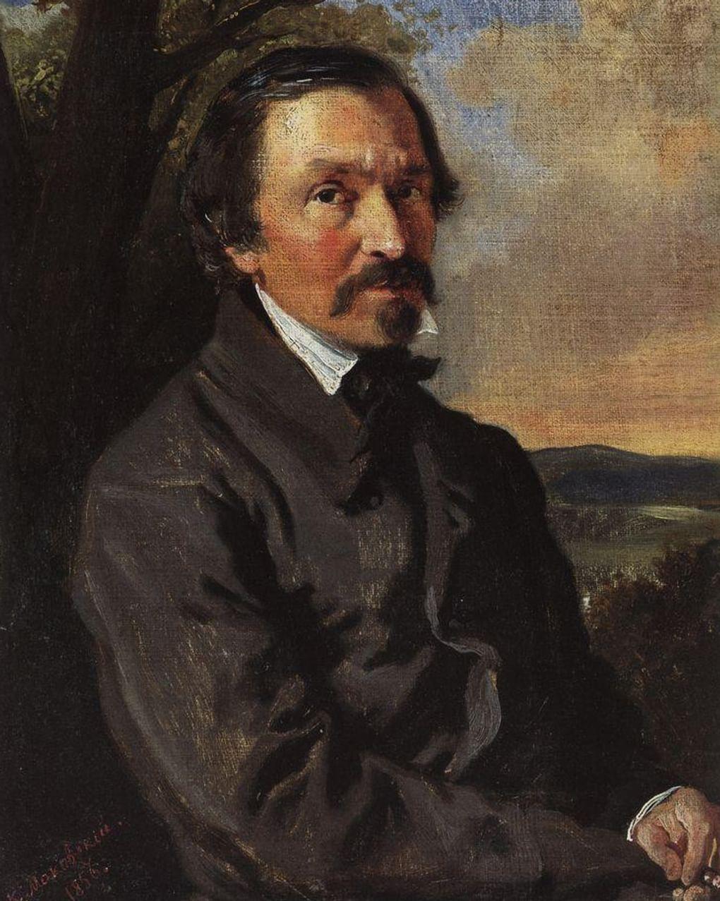 Константин Маковский. Портрет Николая Некрасова. 1856. Всероссийский музей А.С. Пушкина, Санкт-Петербург