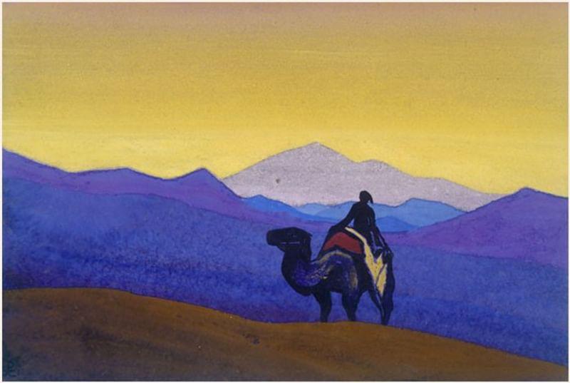 Николай Рерих. Корабль пустыни (Одинокий путник). 1935–1936. Международный центр-музей им. Н.К. Рериха