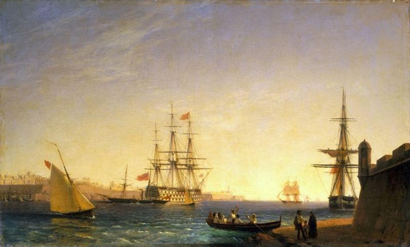 Порт Ла-Валетта на острове Мальта. 1844. ГРМ