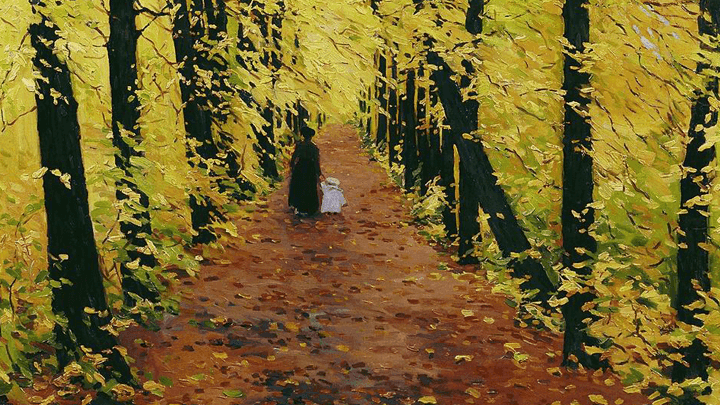 Евгений Столица. Осень (фрагмент). 1905. Пензенская областная картинная галерея им. К.А. Савицкого, Пенза