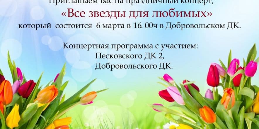 Основное изображение для события Праздничный концерт «Все звезды для любимых»