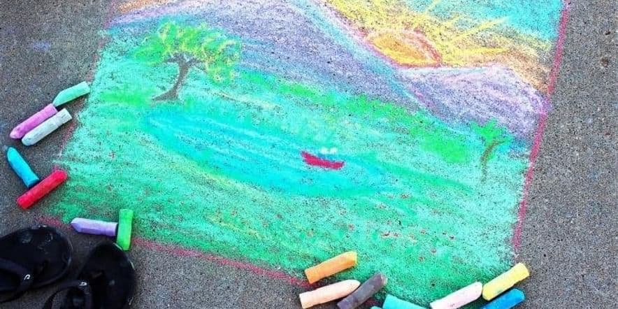 Основное изображение для события «Я рисую солнце»-конкурс рисунков на асфальте.