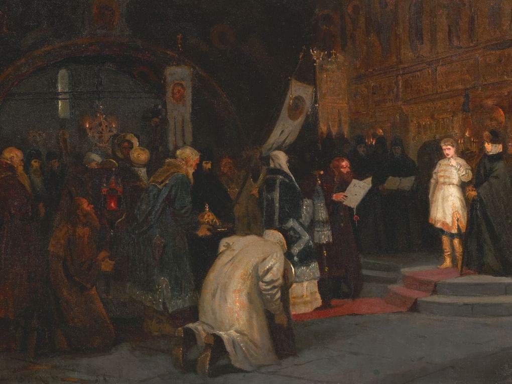 Михаил Нестеров. Призвание Михаила Федоровича на царство (фрагмент). 1885. Государственная Третьяковская галерея, Москва