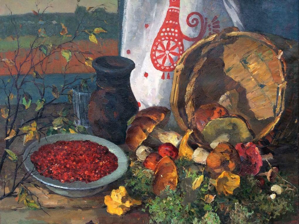 Юрий Петров. Грибы и брусника. 1980-е. Частное собрание