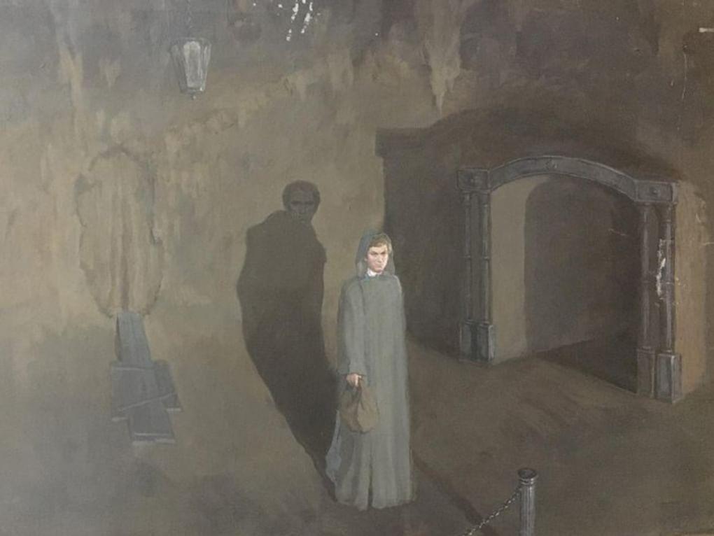 Петр Белов. Эскиз декораций к постановке «Идиот» (фрагмент). 1984. Государственный центральный театральный музей им. А.А. Бахрушина, Москва