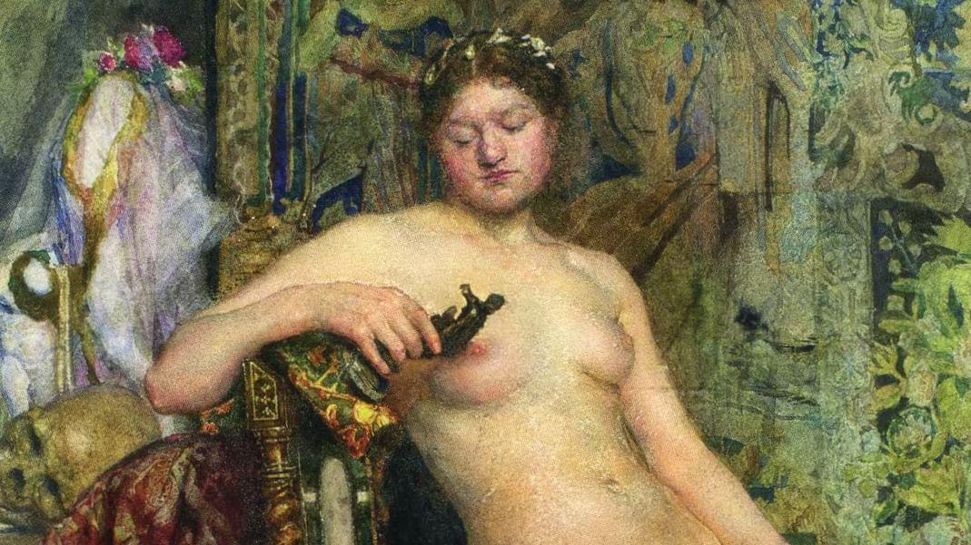 Михаил Врубель. Натурщица в обстановке Ренессанса (фрагмент). 1883. Национальный музей «Киевская картинная галерея», Киев, Украина
