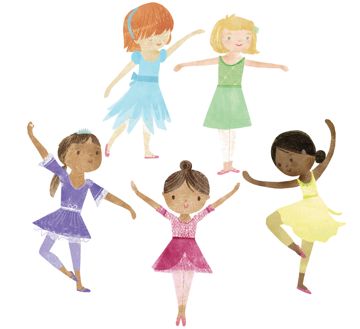Для детей рисование танцующих детей